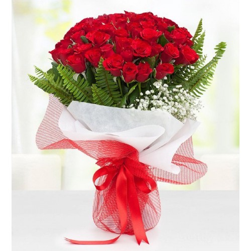 41 adet kırmızı  gül buketi